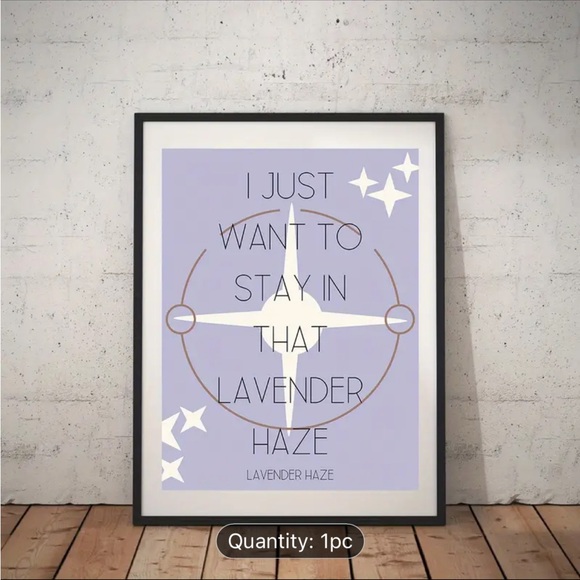 💛Lavender Haze Lyrics Poster Thick Canvas Art Wall Decor for Music Fans - 1pcs - Picture 4 of 9